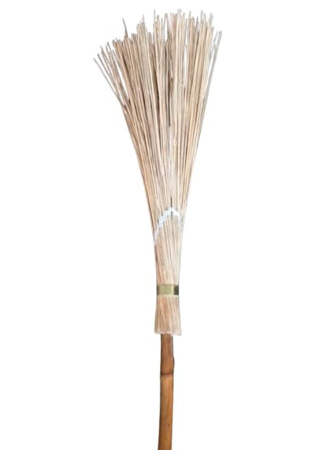 LIVECOOL Long Stick Broom for Home/Office Wet Floo,for Garden, Outdoor Cleaning Natural and Pure Bamboo Seek Coconut Jhadu/Brooms - Image 3